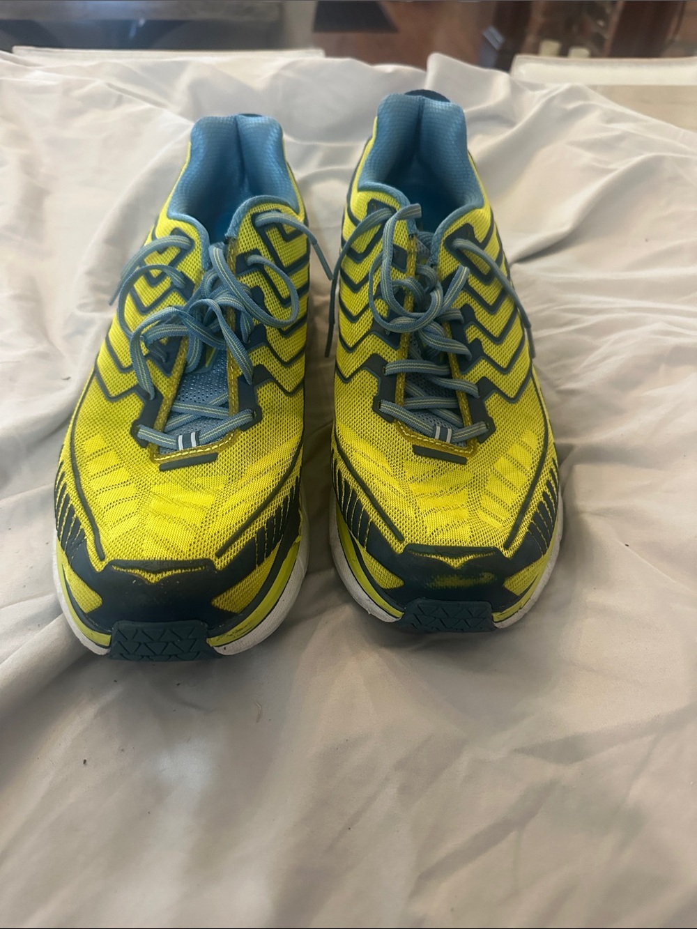 Hoka Men's Running Shoes - Yellow & Blue Accent